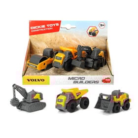 Set 3 Vehículos Construcción Volvo 9 cm
