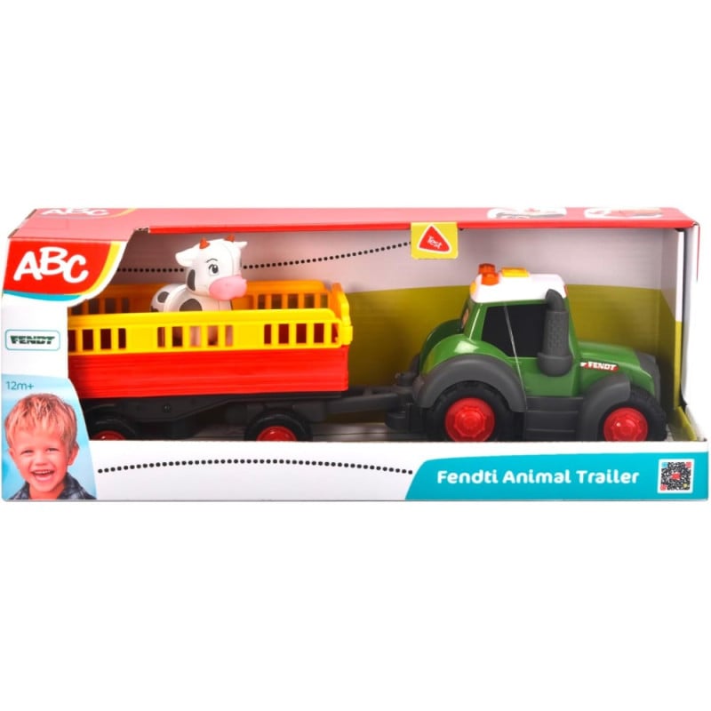 ABC Tractor Fendt Trailer Animales 30 Cm
