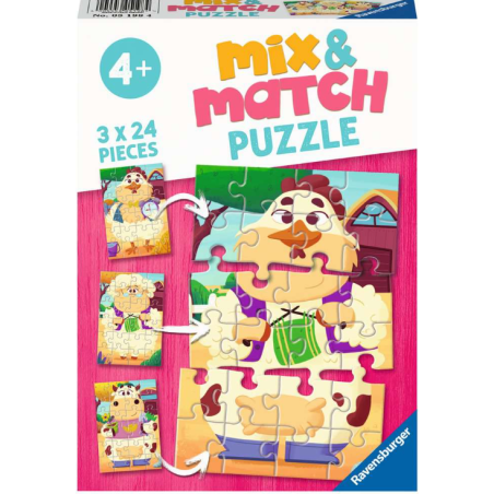 Puzzle Mix & Match Mis Amigos De La Granja De Ravensburger