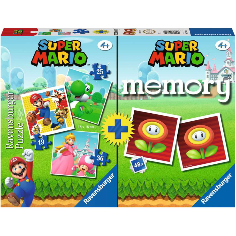 Super Mario 3 Puzzle + Memory De Ravensburger