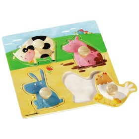 Puzzle Animales Granja Color De Goula 2