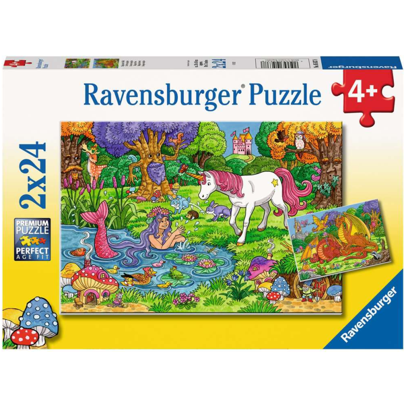 Puzzle Bosque Mágico 2x24 Pzs De Ravensburger