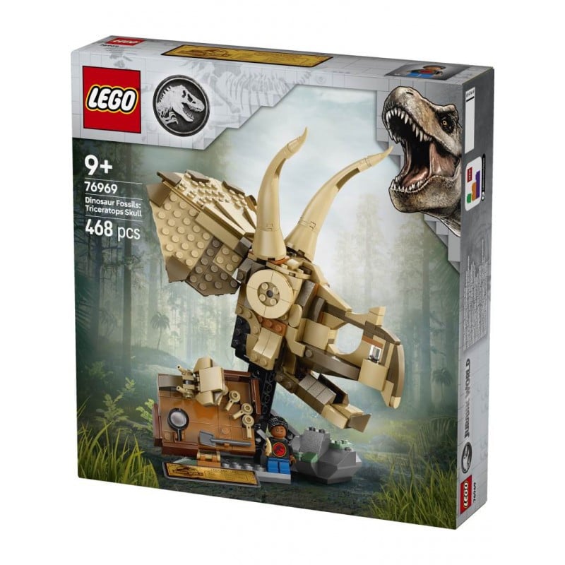 LEGO Jurassic World Fosiles de Dinosaurio Craneo de Triceraptos