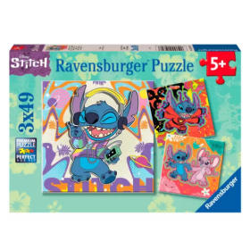 Puzzle Disney Stitch 3x49 Pzs De Ravensburger