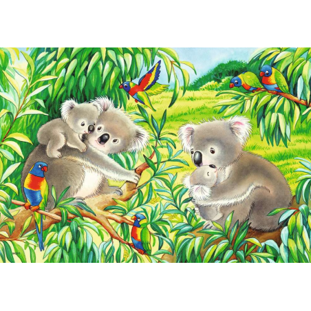Puzzle Dulce Koala Y Panda 2x24 Pzs