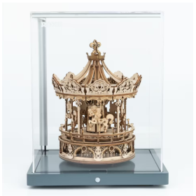 Maqueta Con Música Carrusel Musical De  Madera 2