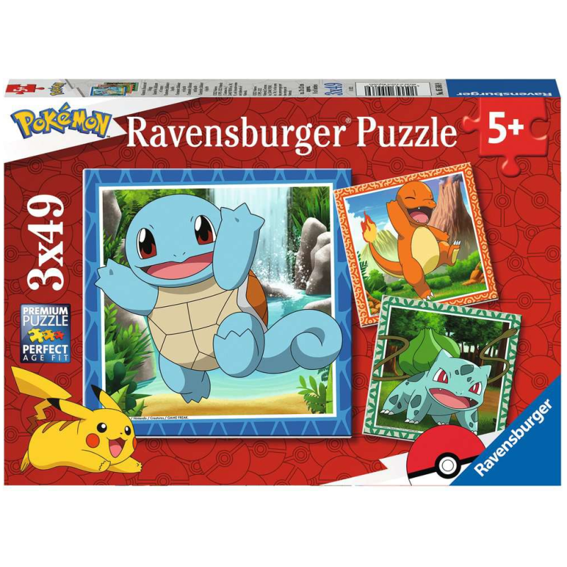 Puzzle Pokemon 3x49 Pzs De Ravensburger