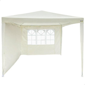 Cenador Beige con 2 Laterales y Ventana