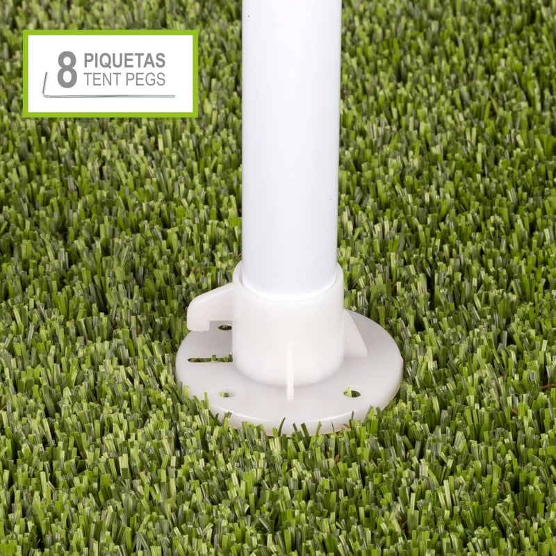 Cenador Beige con 2 Laterales y Ventana