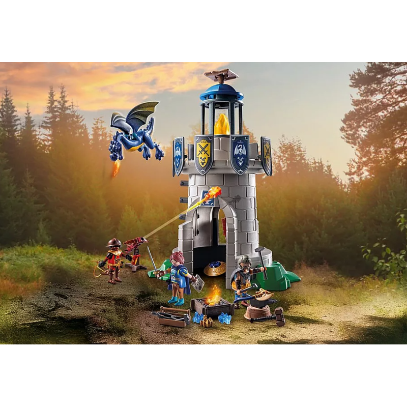 Playmobil Torre De Caballeros Con Herrero Y Dragón
