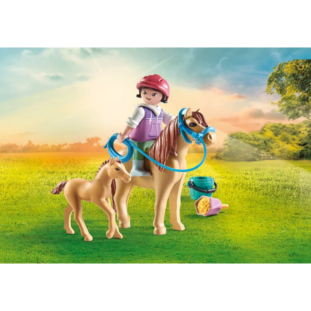 Playmobil Niña Con Poni Y Potro