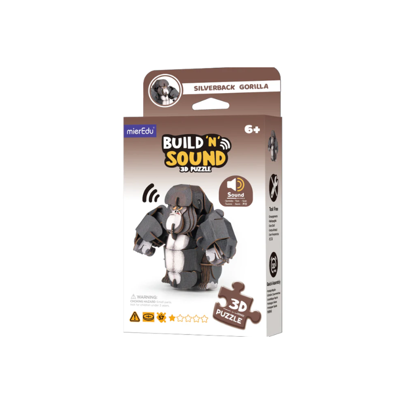 Puzzle 3D Con Sonido Gorila De Mieredu