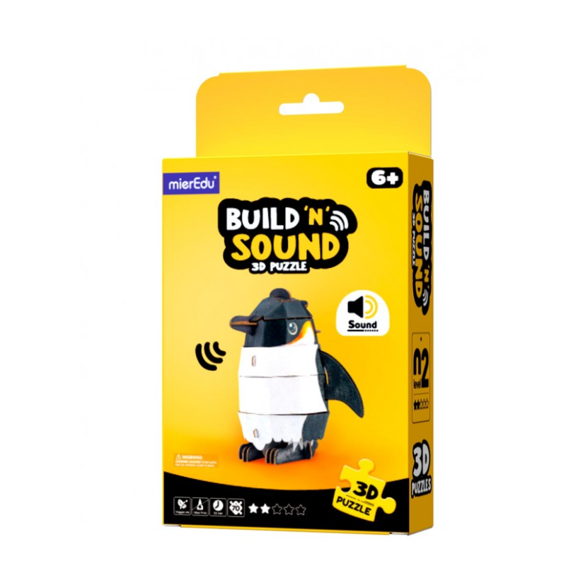 Puzzle 3D Con Sonido Pingüino De Mieredu