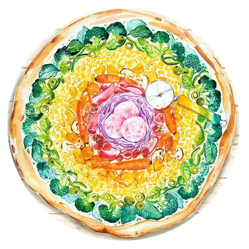 Puzzle Circle Of Colors Pizza 500 Pzs