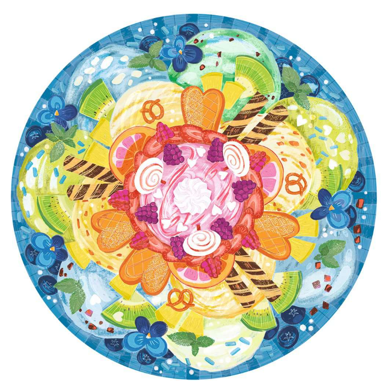 Puzzle Helado Redondo 500 Pzs