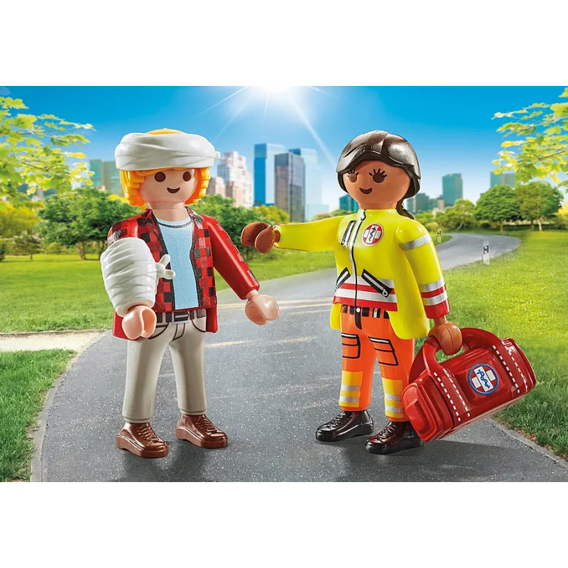 Playmobil Dúo Pack Paramédico Con Paciente