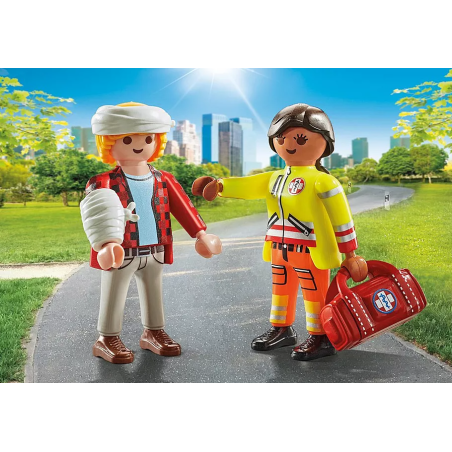 Playmobil Dúo Pack Paramédico Con Paciente