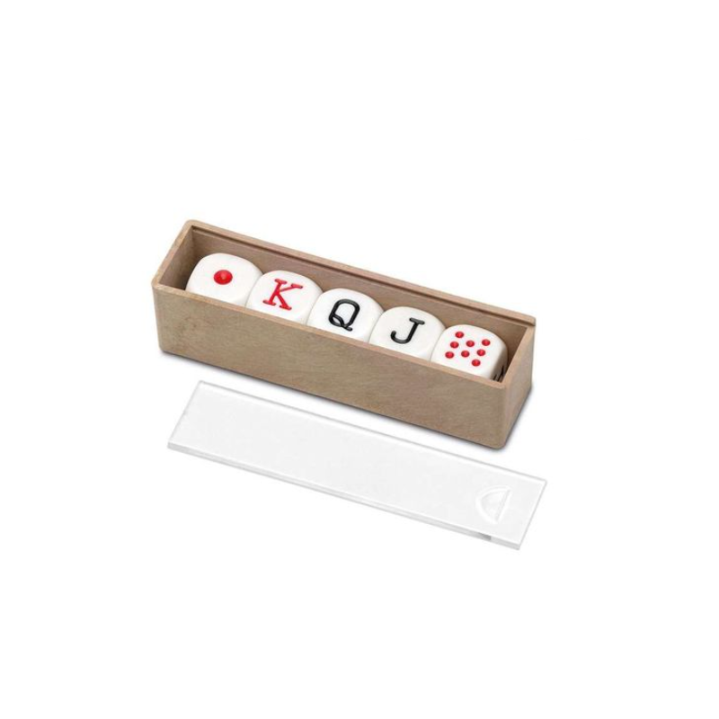 Caja Con 5 Dados De Póker