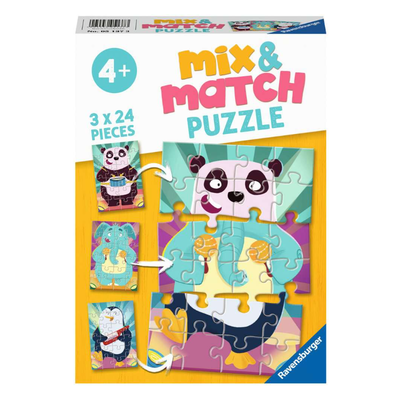 Puzzle Mix & Match Animal 2x24 Pzs De Ravensburger
