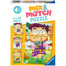Puzzle Mix & Match Mezcla De La Moda 2x24 Pzs