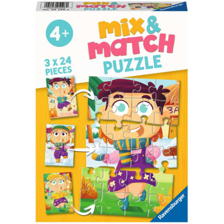 Puzzle Mix & Match Mezcla De La Moda 2x24 Pzs