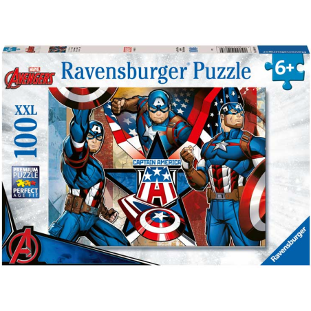 Puzzle Capitán América Xxl 100 Pzs De Ravensburger