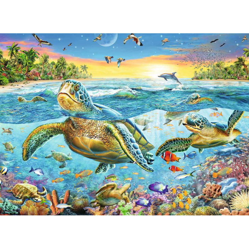 Puzzle Tortugas Marinas Xxl 100 Pzs