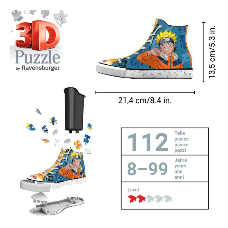 Puzzle 3D Naruto Sneaker 108 Pzs