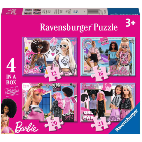 Puzzle Progresivo Barbie 12/16/20/24 Pzs De Ravensburger