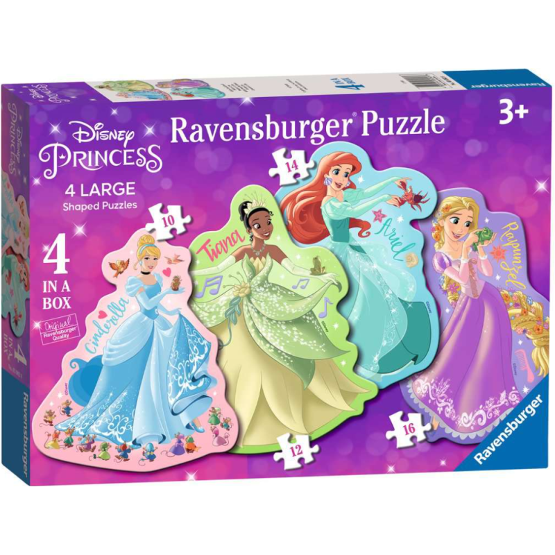 Puzzle Progresivo Princesas Disney 10/12/14/16 Pzs De Ravensburger