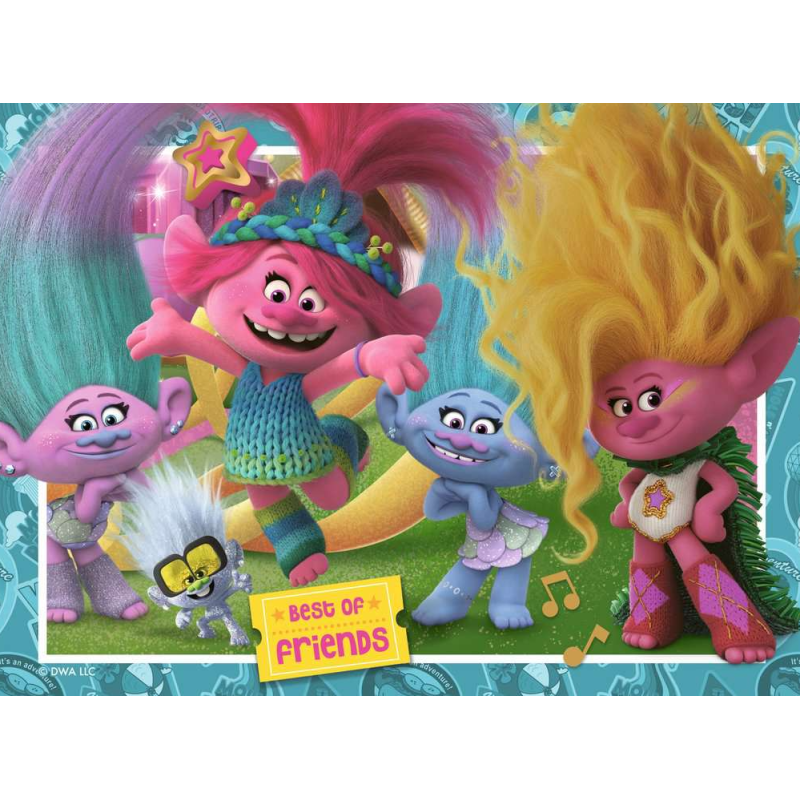 Puzzle Progresivo Trolls 12/16/20/24 Pzs