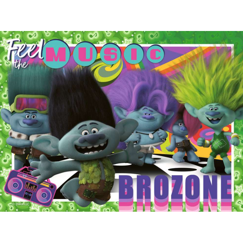 Puzzle Progresivo Trolls 12/16/20/24 Pzs