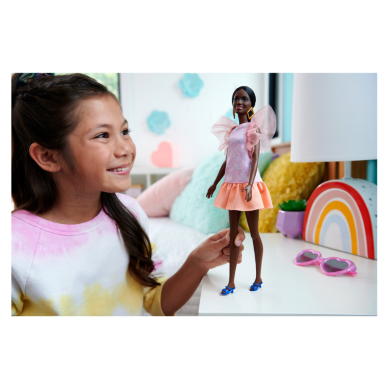 Barbie Fashionista Vestido Con Volantes