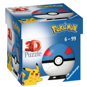 Puzzle 3D Pokemon Superball Azul 54 Pzs De Ravensburger