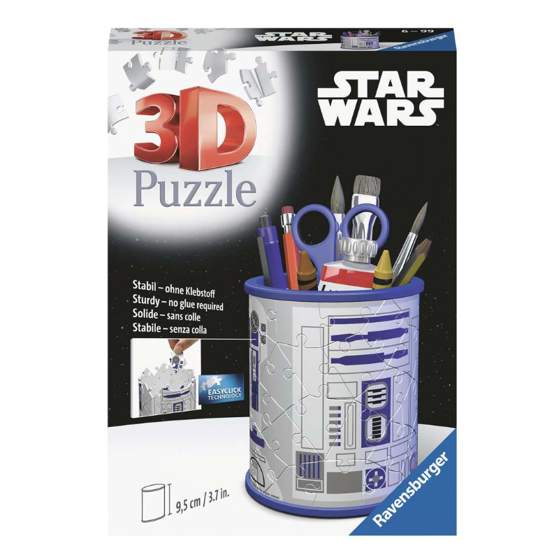 Puzzle 3D Star Wars R2d2 Lapicero 57 Pzs De Ravensburger