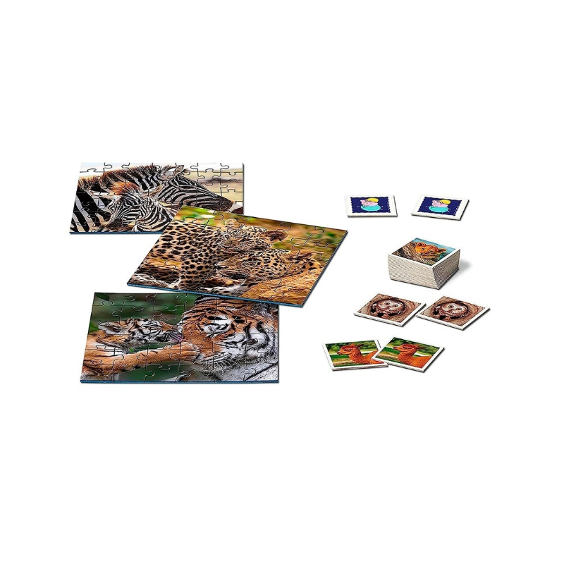 Puzzles + Memory 3 Baby Animals