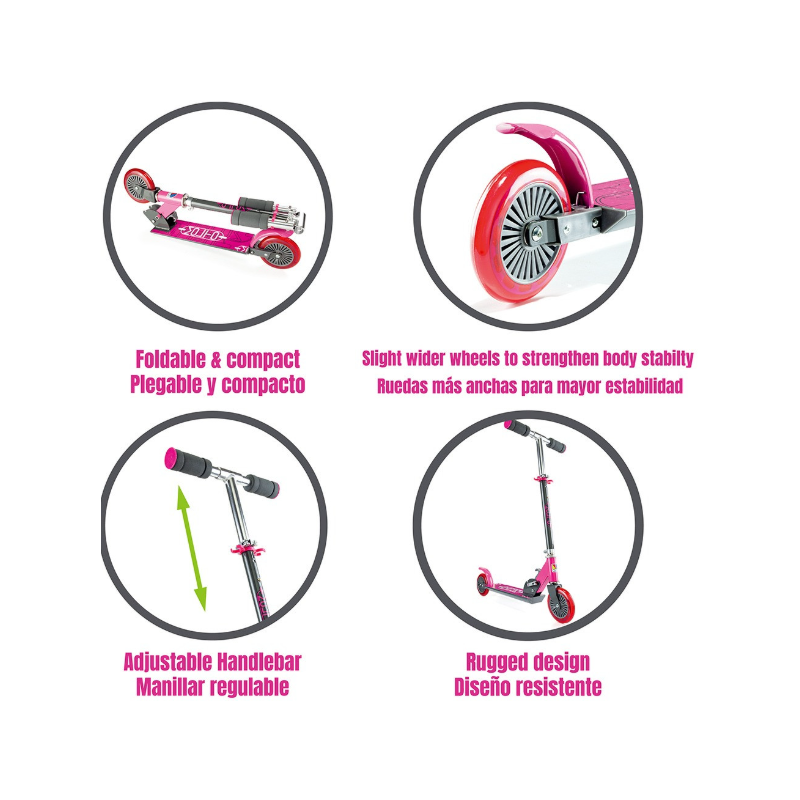 City Scooter Rosa Plegable De Molto