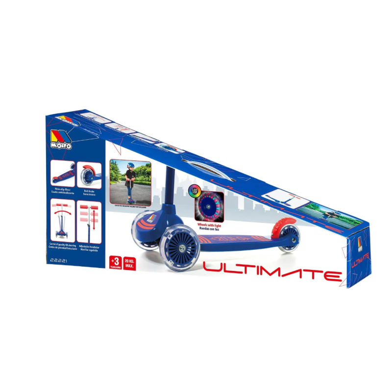 Maxi Scooter Azul Con Luces De Molto