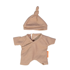 Conjunto Pijama Y Gorro Marrón 21 Cm De Miniland