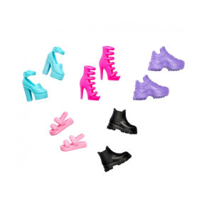 Pack 5 Pares Zapatos Barbie De Mattel