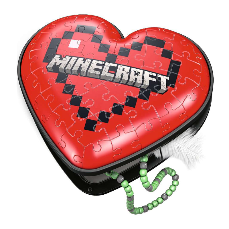 Puzzle 3D Corazón Minecraft 54 Pzs