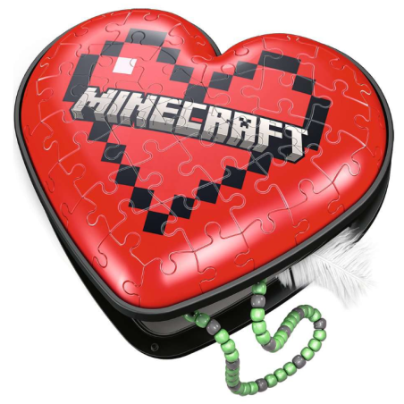 Puzzle 3D Corazón Minecraft 54 Pzs