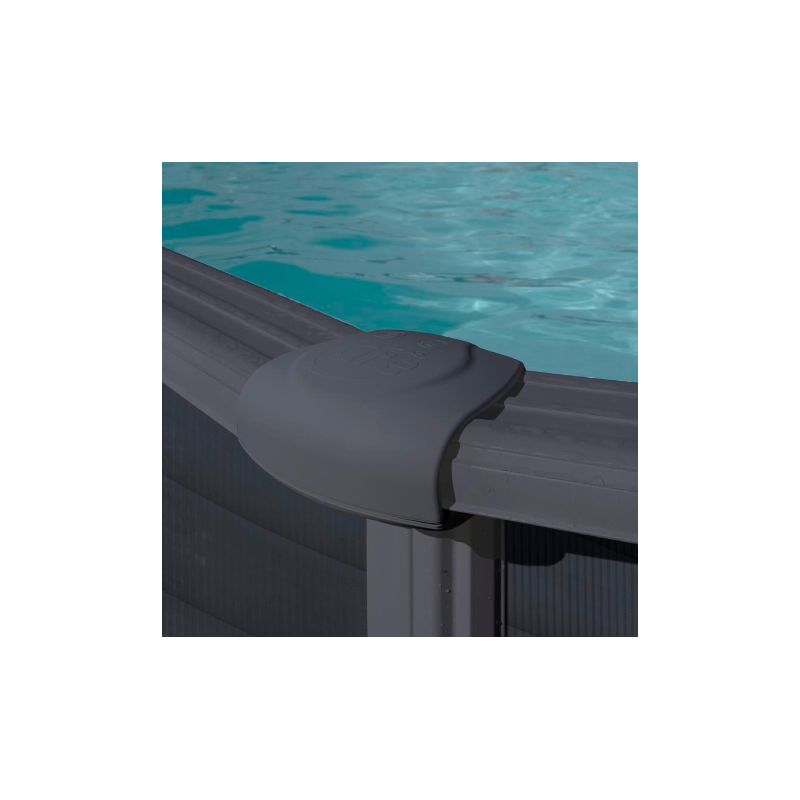 Piscina de Acero Granada Oval Grafito 730x375x132cm