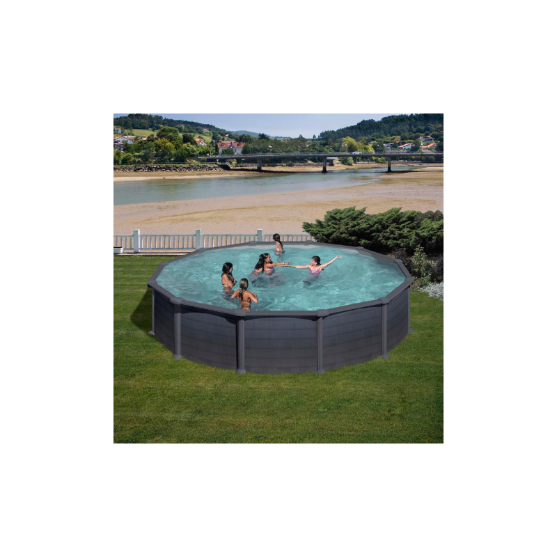 Piscina Redonda Grafito 550 x 132 cm