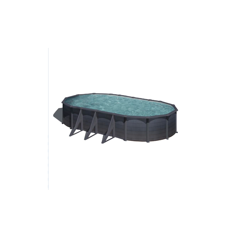 Piscina de Acero Kea Oval Grafito 500 x 300 x 120 cm