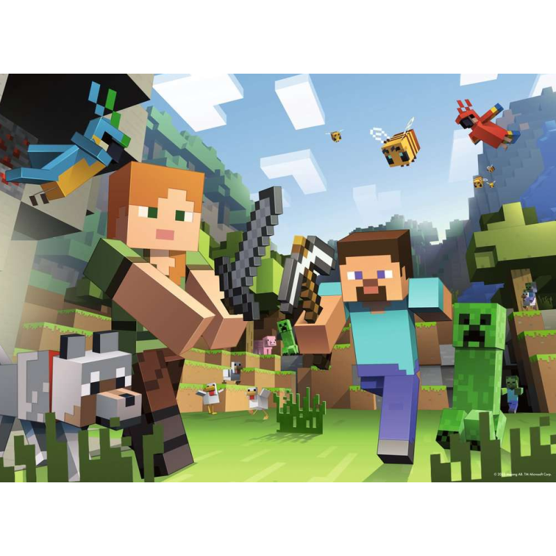 Puzzle Minecraft Bumper Pack 4x100 Pzs