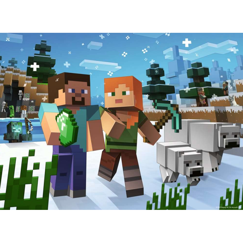 Puzzle Minecraft Bumper Pack 4x100 Pzs