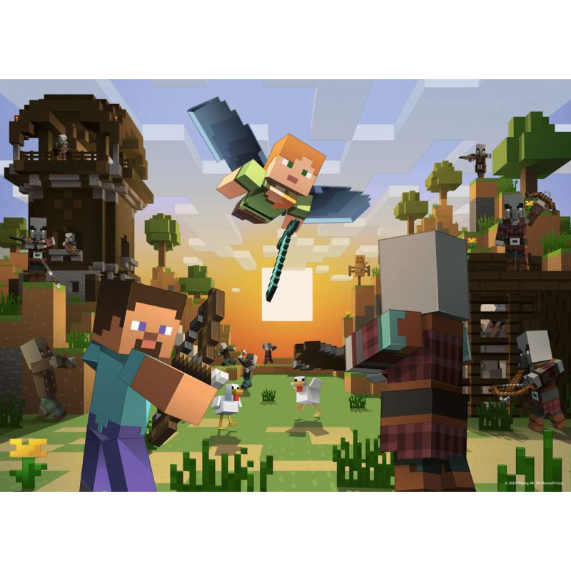 Puzzle Minecraft Bumper Pack 4x100 Pzs