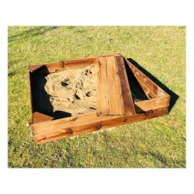 Arenero de madera Masgames KASSI con cajón-banco  2