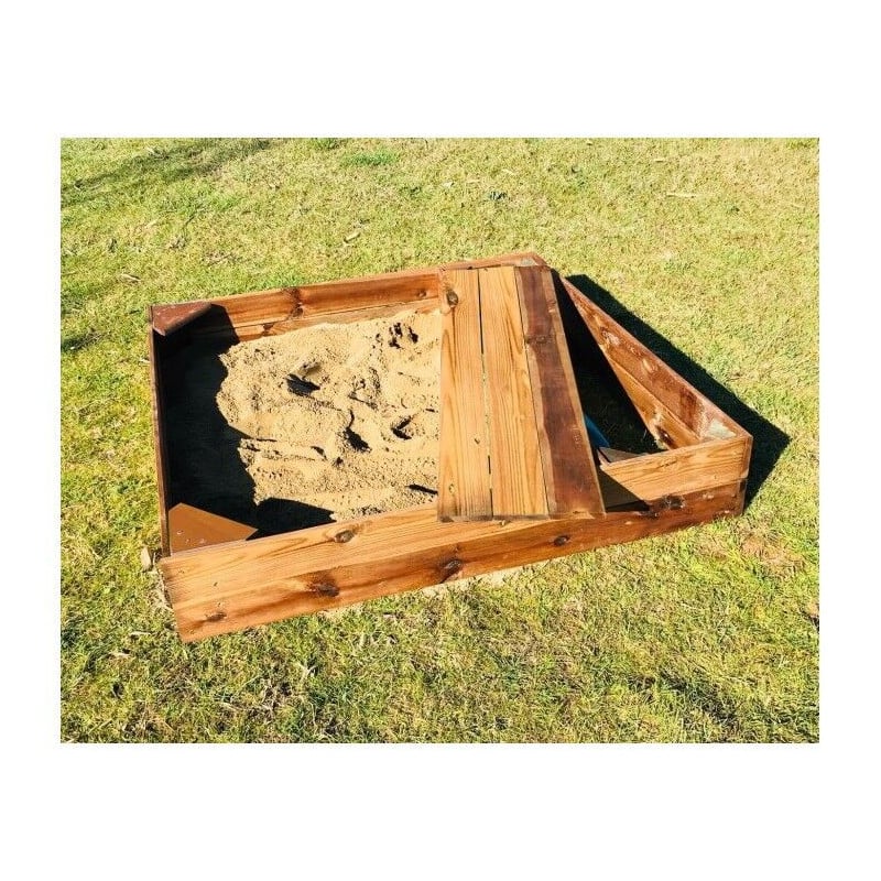 Arenero de madera Masgames KASSI con cajón-banco 